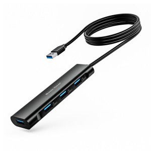 상품 이미지: 멀티포트 USB 3.0 허브 1.4m 케이블 4포트 알루미늄 본체 스테디셀러 허브