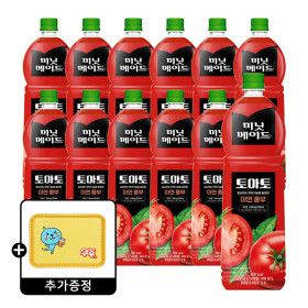 상품 이미지: 미닛메이드 토마토 1.5L 12페트 +(증정)쿠우 미니 쟁반
