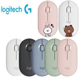 상품 이미지: 귀여운 블루투스 무선 마우스 로지텍 PEBBLE POP 노트북 태블릿 M350 가볍고 얇은 음소거 사무실 배터리 US