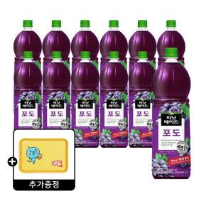 상품 이미지: 미닛메이드 포도 1.5L 12페트 (1박스) +(증정)쿠우 미니 쟁반