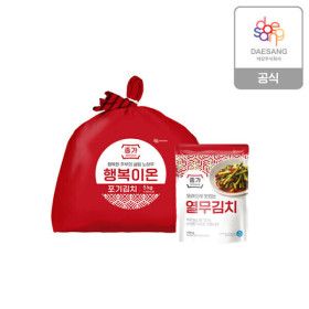 상품 이미지: 행복이온 포기김치 5kg +열무김치 400g(기획)