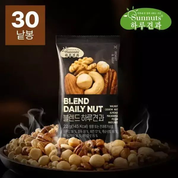 상품 이미지: [T 쇼페] [하루견과] 프리미엄 견과류 블렌드 하루견과 22g 30봉