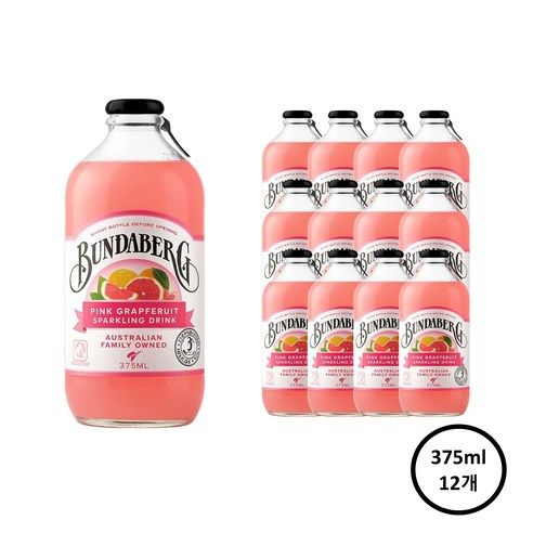 상품 이미지: 분다버그 핑크 그레이프푸르트 탄산음료, 375ml, 12개