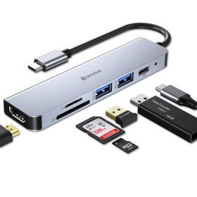 상품 이미지: (공식몰/오늘출발) 6in1 USB 허브 C타입 3.0 HDMI 4K 맥북 노트북 아이패드 멀티허브