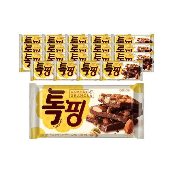 상품 이미지: 오리온 톡핑 아몬드 그래놀라 43g, 10입, 2개