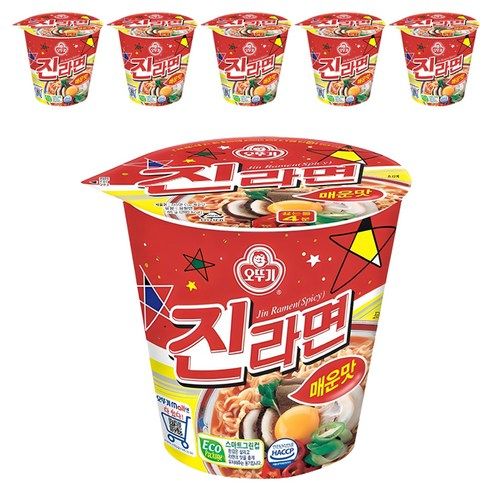상품 이미지: 오뚜기 진라면 컵 매운맛 65g, 6개