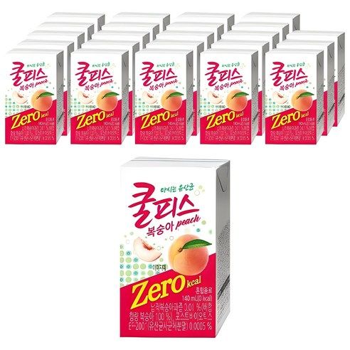 상품 이미지: 동원 쿨피스 복숭아 제로, 140ml, 24개