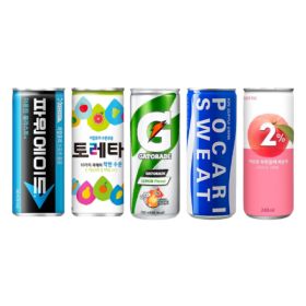 상품 이미지: 240ml 이온음료 캔 5종 6캔씩 / 게토레이 + 포카리 + 토레타 + 이프로 부족할때 + 파워에이드 / 총 30캔