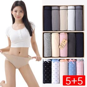 상품 이미지: (18+12% 한가위쿠폰)5+5 여성팬티/5매입 2박스外언더웨어/노라인/위생/보정 사은품 증정