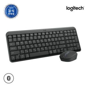 상품 이미지: 로지텍코리아 공식 MK250 콤보 수신기미포함 무선 블루투스 키보드마우스세트 블랙 스마일캐쉬 1% 지급