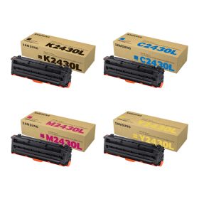 상품 이미지: (삼성)삼성 정품 컬러 레이저프린터 토너 4색 패키지 CLT-K2430L/C2430L/M2430L/Y2430L