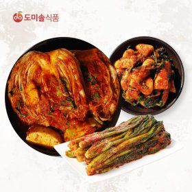 상품 이미지: 도미솔 사랑채 포기김치 6kg + 총각김치 2kg + 갓김치 2kg (3종 10kg)