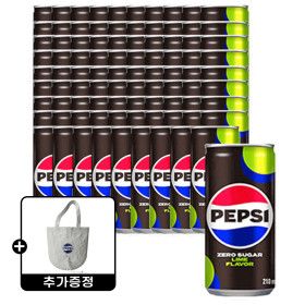 상품 이미지: 펩시콜라 제로 라임 210ml x 90캔 +펩시 타이탄 장바구니 증정(소진시 종료)