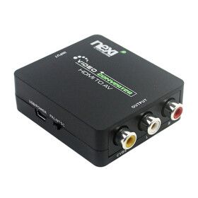 상품 이미지: HDMI RCA 변환 컨버터 3RCA 모니터 TV 프로젝터 컴포지트 변환 어댑터 장비 / HDMI to AV WISENX433