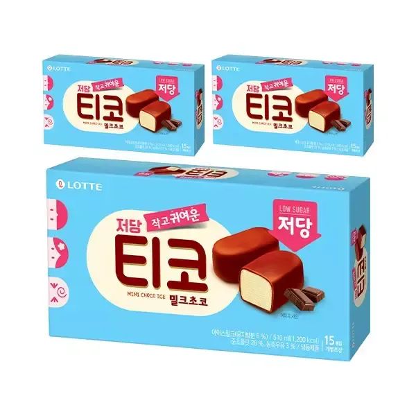 상품 이미지: [5/22출고][슈팅냉동] 롯데웰푸드 티코 밀크초코 저당 510ml, 3개