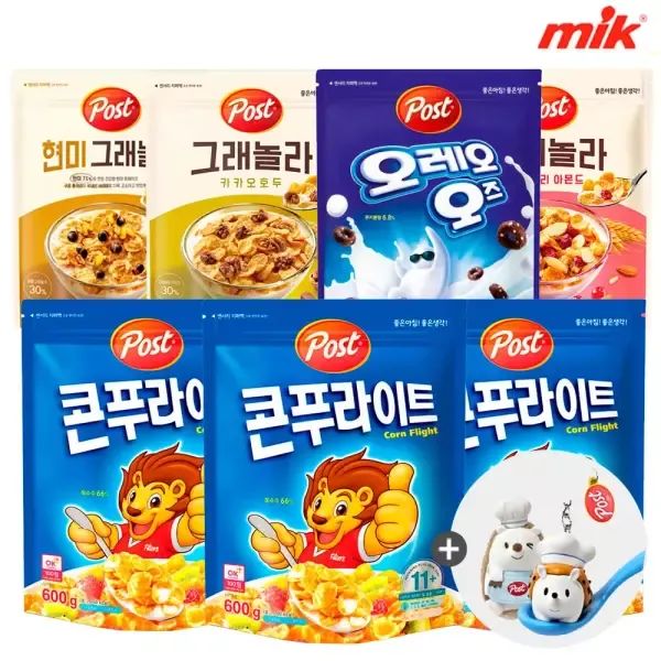 상품 이미지: [10%중복쿠 폰] 포스트 콘푸라이트 600g x 3개+크리치오키링증 정[코코볼/아몬드/그래놀라/간식/골든그래놀