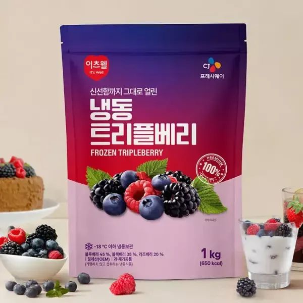 상품 이미지: CJ프레시웨이 이츠웰 냉동트리플베리 1kgX3개 외 4개/5개