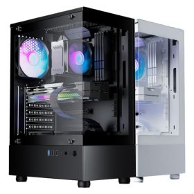 상품 이미지: 투민시스템 TA100 RGB 강화유리 블랙 미들타워 케이스