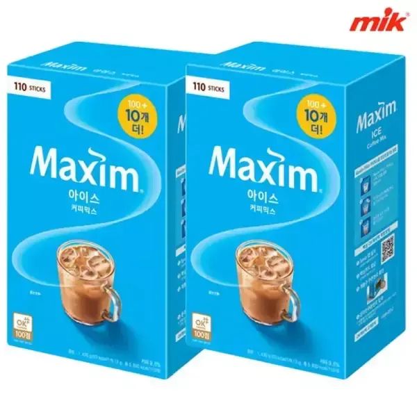 상품 이미지: 맥심 아이스 커피믹스 110T x 2개 [카누 미니/믹스커피/라떼/더블샷/모카골드/아메리카노]