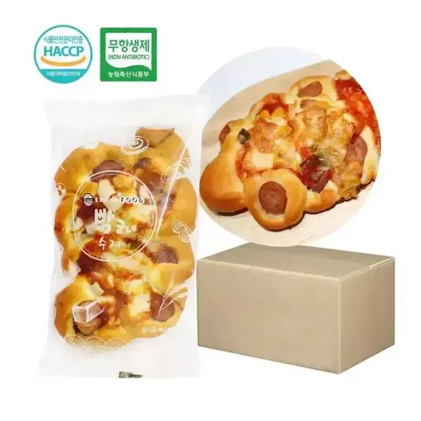 상품 이미지: 드림푸드 빵굽네 / 수제 피자빵 개별포장 10봉지 1BOX 치즈 간식 식사대용 배달 단체
