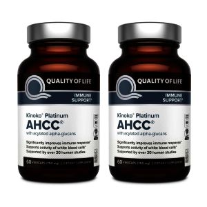 상품 이미지: 키노코 AHCC 플래티넘 750mg 퀄리티오브라이프 캡슐 60정 2병