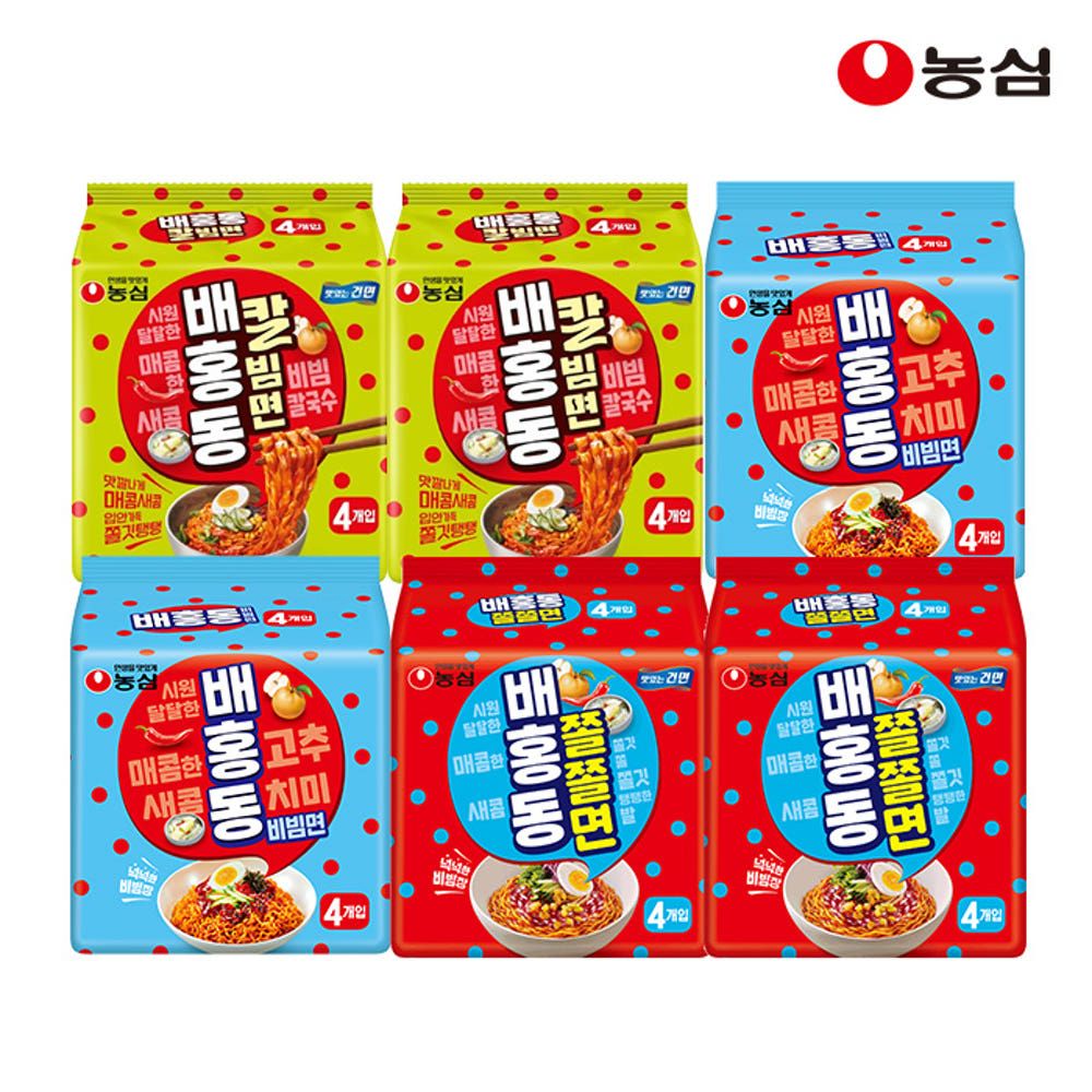 상품 이미지: 농심 배홍동 마스터 컬렉션 (칼빔면 8개+비빔면 8개+쫄쫄