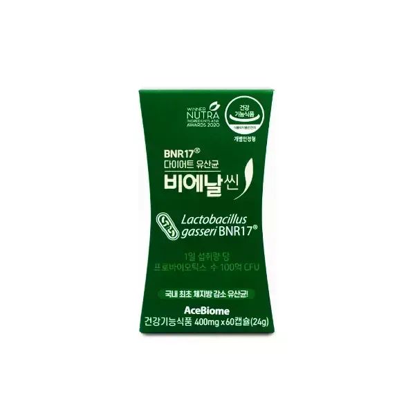 상품 이미지: 비에날씬 BNR17 다이어트 유산균 400mg x 60캡슐 X 1박스 I