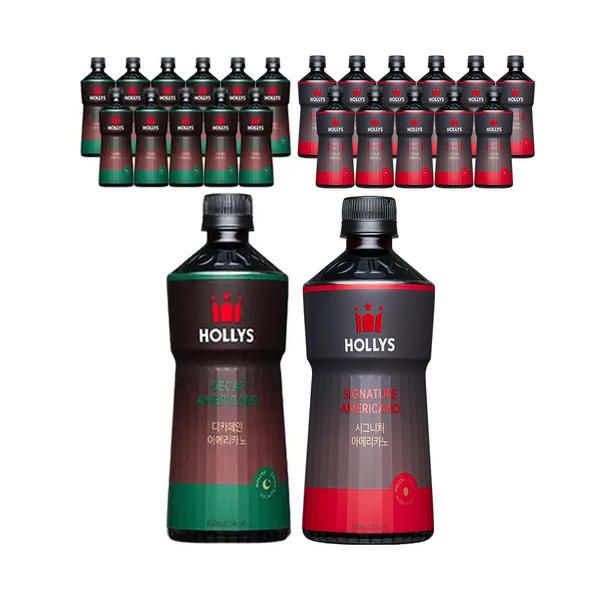 상품 이미지: 할리스 디카페인 아메리카노 450ml, 6입, 2개+시그니처 아메리카노 550ml, 6입, 2개 (총 24개)