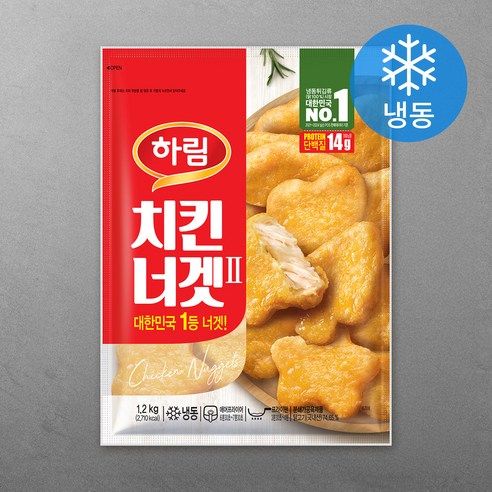상품 이미지: 하림 치킨너겟 (냉동), 1.2kg, 1개