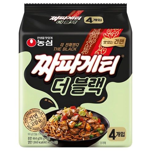 상품 이미지: 짜파게티 더 블랙 116g, 4개