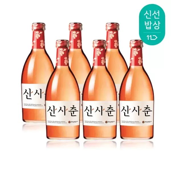 상품 이미지: [전용잔 증정] 배상면주가 산사춘 375ml x 6입