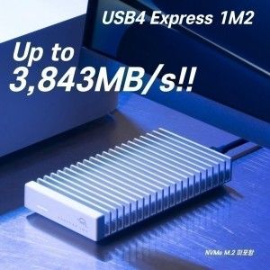상품 이미지: 위즈플랫 USB4 40Gb/s NVMe M.2 SSD 포터블 외장SSD 썬더볼트 4  OWC Express 1M2  인클로저