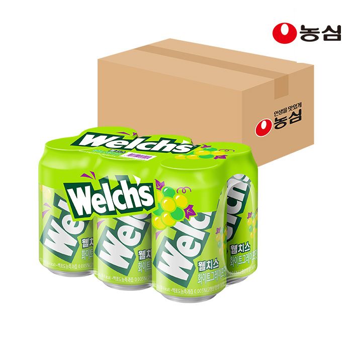 상품 이미지: 농심 웰치스 소다 청포도, 355ml, 24개