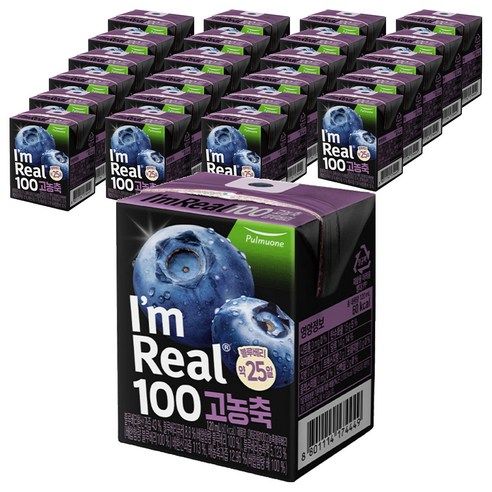 상품 이미지: 아임리얼 100 고농축 블루베리, 120ml, 24개