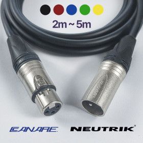 상품 이미지: 카나레 뉴트릭 마이크 케이블 L-2T2S 2m - 5m 스피커 XLR 엠프 오디오인터페이스 MGC-171A 식별 컬러링 증정