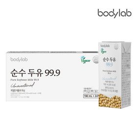 상품 이미지: 순수두유 99.9 190ml 24팩 x 1박스/국산콩100%/비건인증 무첨가두유