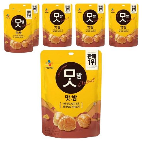 상품 이미지: 씨제이 맛밤, 80g, 6개
