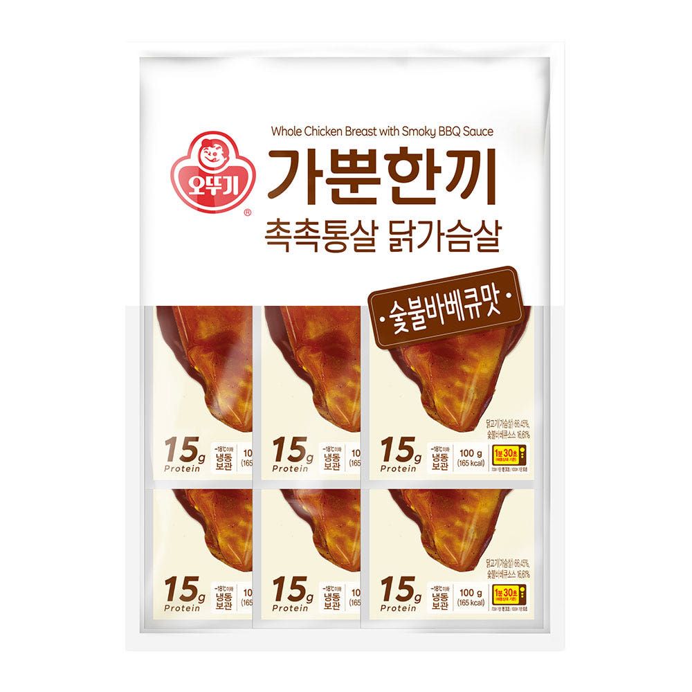 상품 이미지: 오뚜기 가뿐한끼 촉촉통살 닭가슴살 숯불바베큐맛, 100g,