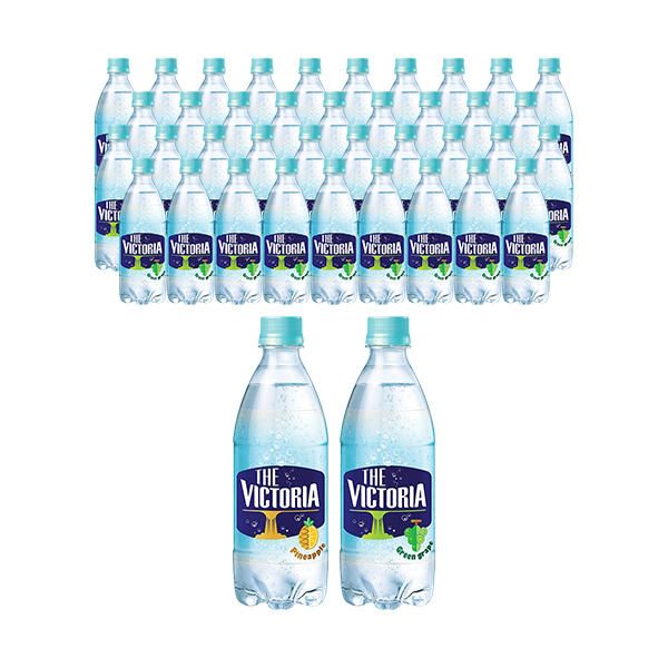 상품 이미지: 더 빅토리아 탄산수 파인애플 500ml, 20개 + 청포도향 500ml, 20개
