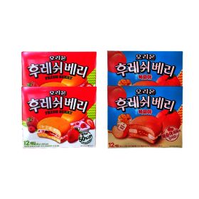 상품 이미지: 오리온 후레쉬베리 딸기 336g 2통+복숭아 336g 2통