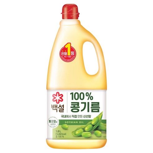 상품 이미지: 백설 콩기름, 1.8L, 1개