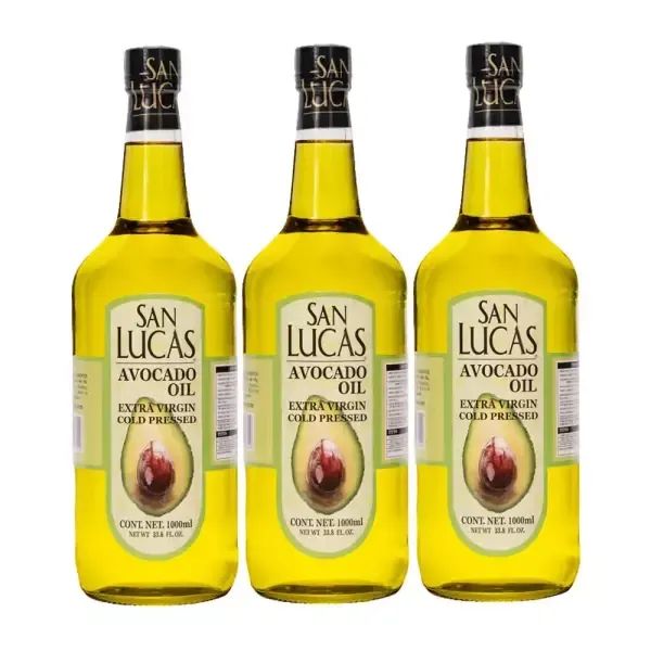 상품 이미지: San-Lucas 아보카도 오일 1L x 3병+원터치캡 엑스트라버진 냉압착 HASS 외