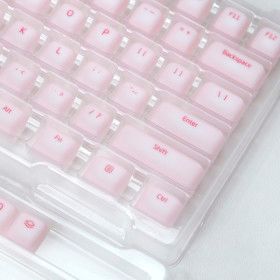 상품 이미지: 젤리 키캡 실리콘 반투명 핑크 cherry 체리 커스텀 한무무 독거미 앱코 기계식키보드