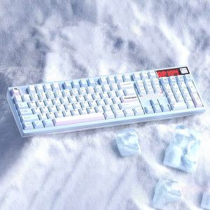 상품 이미지: TickType DP104 기계식키보드 3모드 2.4G 블루투스 HiFi 사무용 게임전용 알루미늄 키보드