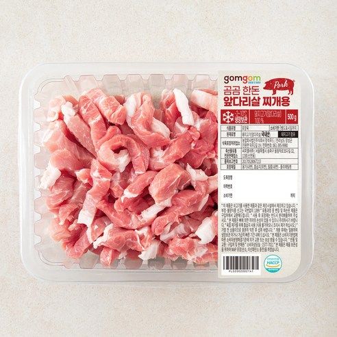 상품 이미지: 곰곰 한돈 앞다리살 찌개용 (냉장), 500g, 1개