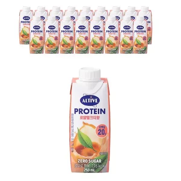 상품 이미지: CJ 얼티브 프로틴 로얄밀크티 250ml, 18개
