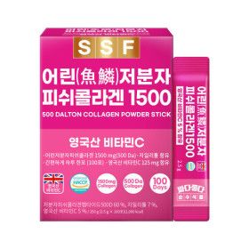 상품 이미지: 저분자 피쉬 콜라겐 펩타이드 1500MG 1박스(100포) 분말 스틱 비타민C 비오틴