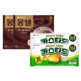 상품 이미지: 몽쉘 카카오 12입 x 2개 + 카스타드 오리지날 10입 x 2개