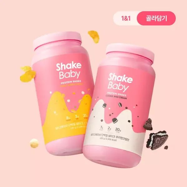 상품 이미지: 쉐이크베이비 단백질 다이어트 쉐이크 630g x 2통