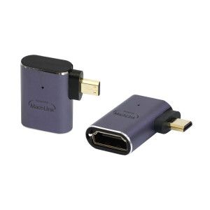 상품 이미지: 마하링크 8K HDMI F to Micro HDMI M 우측 꺽임 젠더 ML-8HDCR2